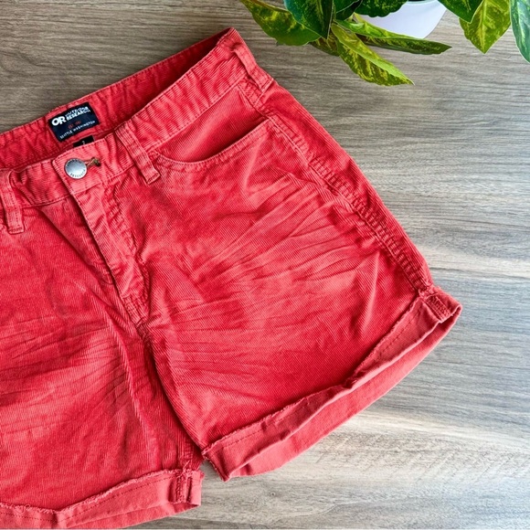 Outdoor Research Corduroy Shorts Coral Red Size 2 - Picture 9 of 13